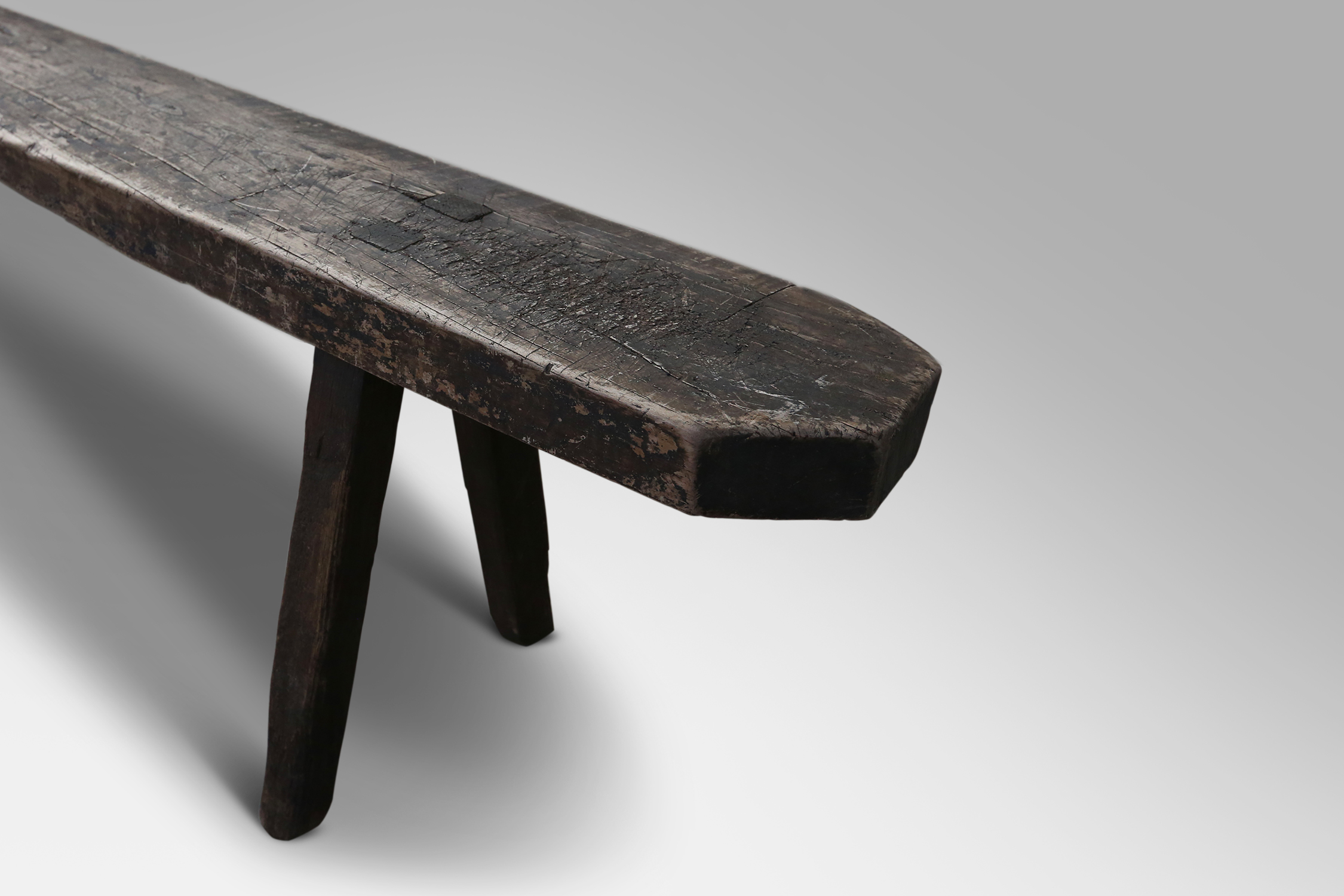 Rustic wooden bench Ca.1860thumbnail